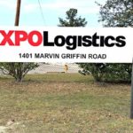 Outdoor metal sign for XPO Logistics in Augusta, GA