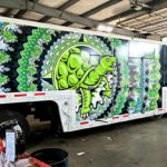 Semi truck trailer wrap