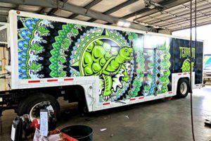 Semi truck trailer wrap