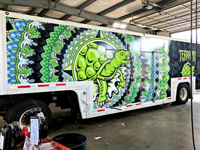 Semi truck trailer wrap
