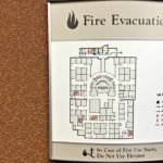 Indoor office/lobby wayfinding sign for fire evacuation
