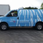 Fleet graphics on Blue Tiger vans