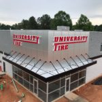 Building sign with channel letters for University Tire