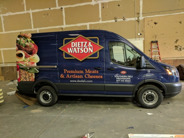 Partial vehicle wrap for business