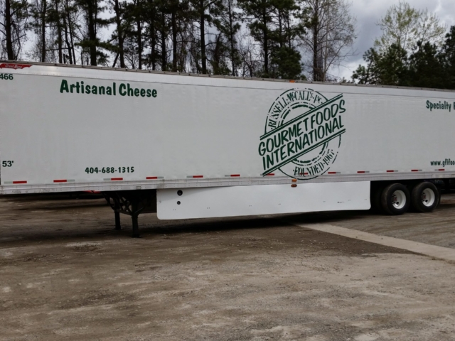 Semi truck trailer graphics for GFI Foods