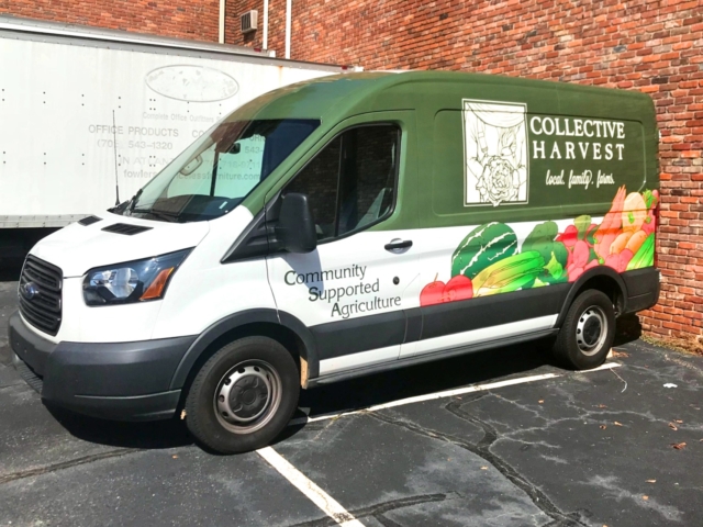 Partial van wrap for Collective Harvest
